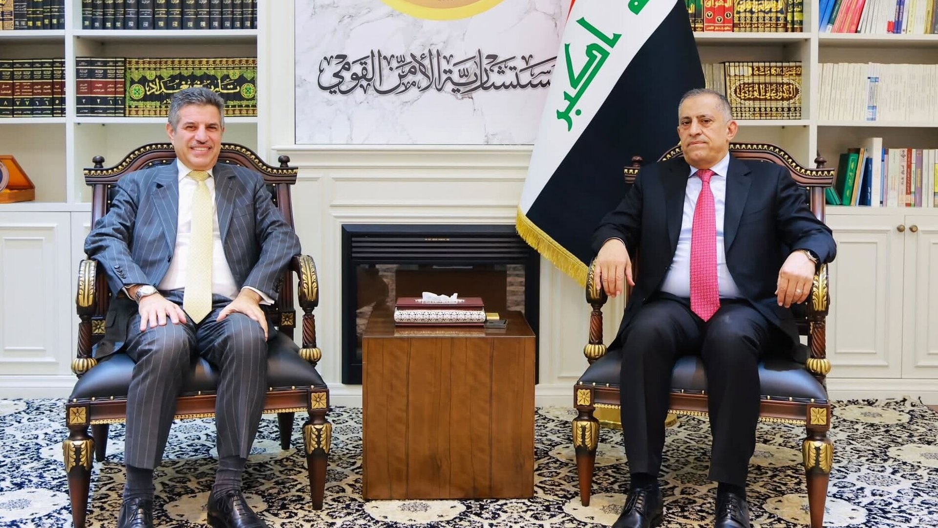 العبودي يؤكد للقائم بالأعمال الأمريكي حرص الحكومة على تنفيذ حصر السلاح